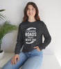 “I Chase Roads That Never End” Crewneck Sweatshirt – For the Wild-Hearted Explorer