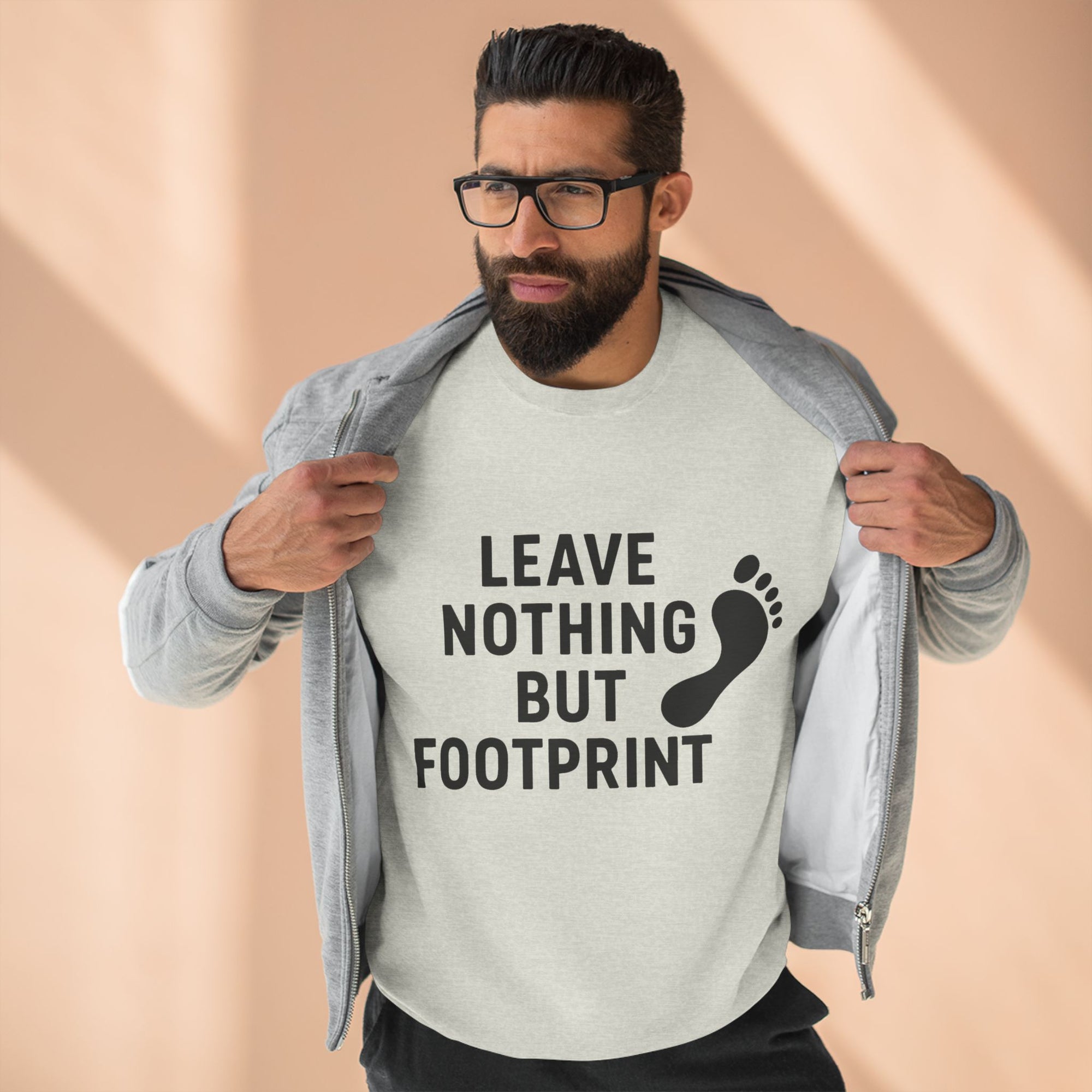 “Leave Nothing But Footprints” Sweatshirt – Wear Your Love for the Planet
