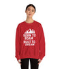 Born to Roam Built to Dream Crewneck Sweatshirt — Adventure Mountain Graphic