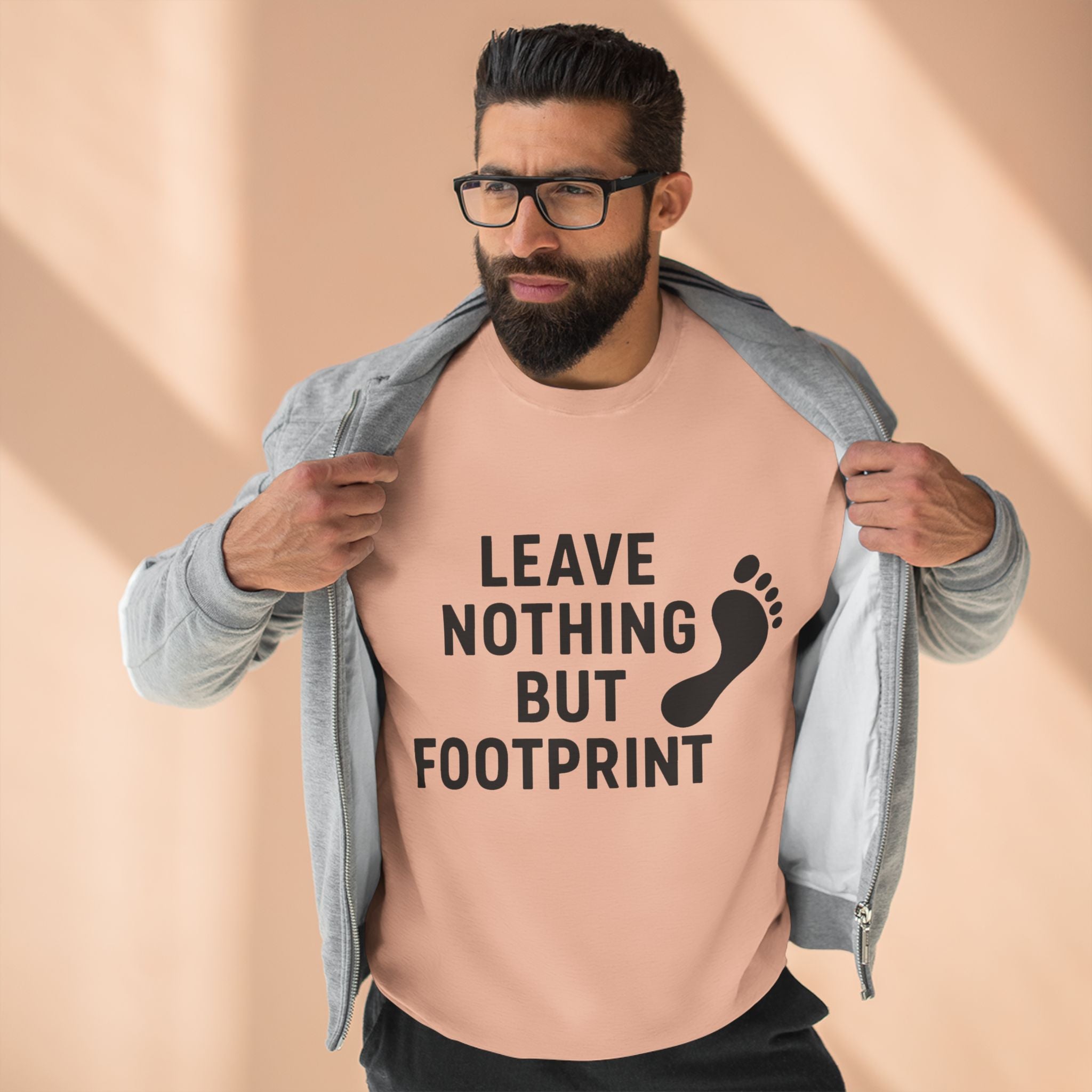 “Leave Nothing But Footprints” Sweatshirt – Wear Your Love for the Planet