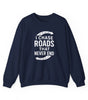 “I Chase Roads That Never End” Crewneck Sweatshirt – For the Wild-Hearted Explorer