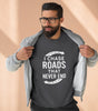 Road-Trip Crewneck Sweatshirt – “I Chase Roads That Never End”
