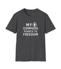 “My Compass Points to Freedom” T-Shirt – For Those Who Choose the Open Road and the Free Spirit