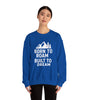 Born to Roam Built to Dream Crewneck Sweatshirt — Adventure Mountain Graphic