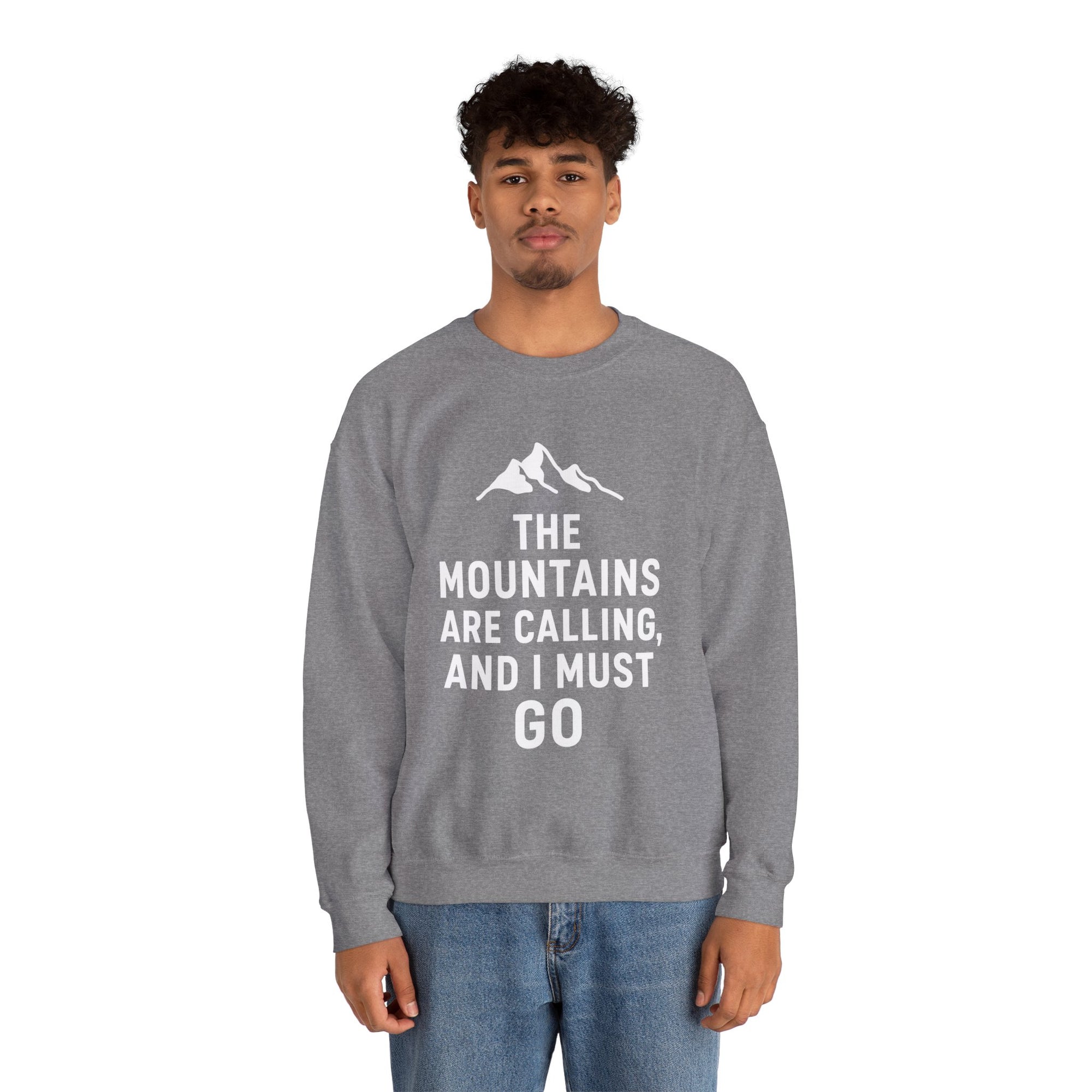 Mountain Crewneck Sweatshirt – “The Mountains” Graphic