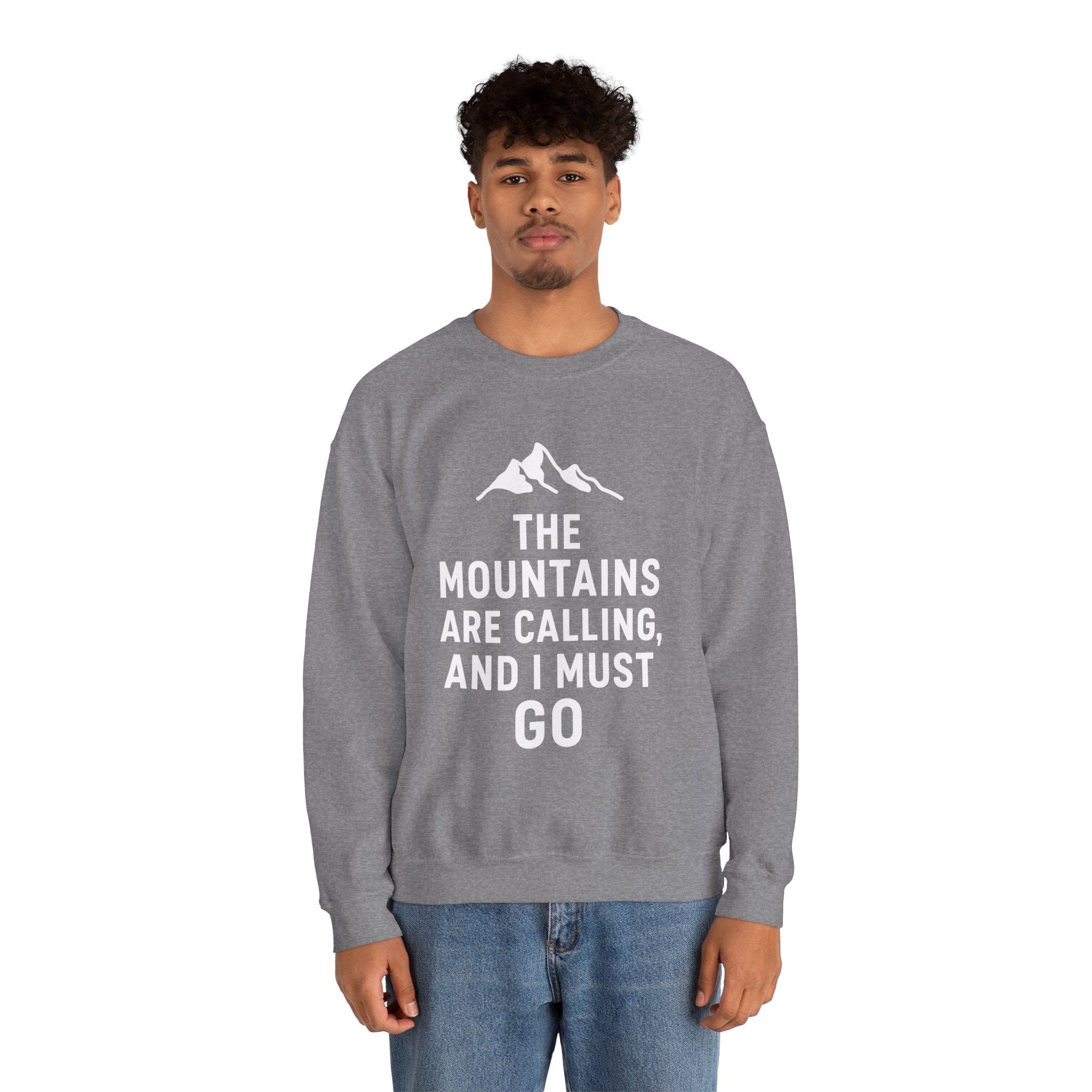 Mountain Crewneck Sweatshirt – “The Mountains” Graphic