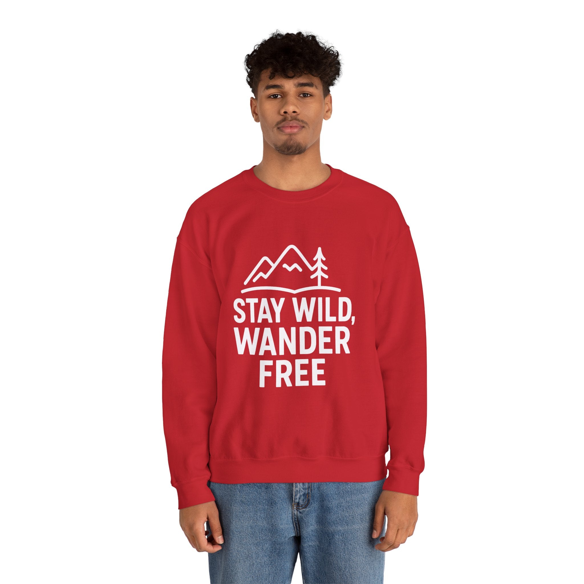Classic "Stay Wild Wander Free" Crewneck Sweatshirt