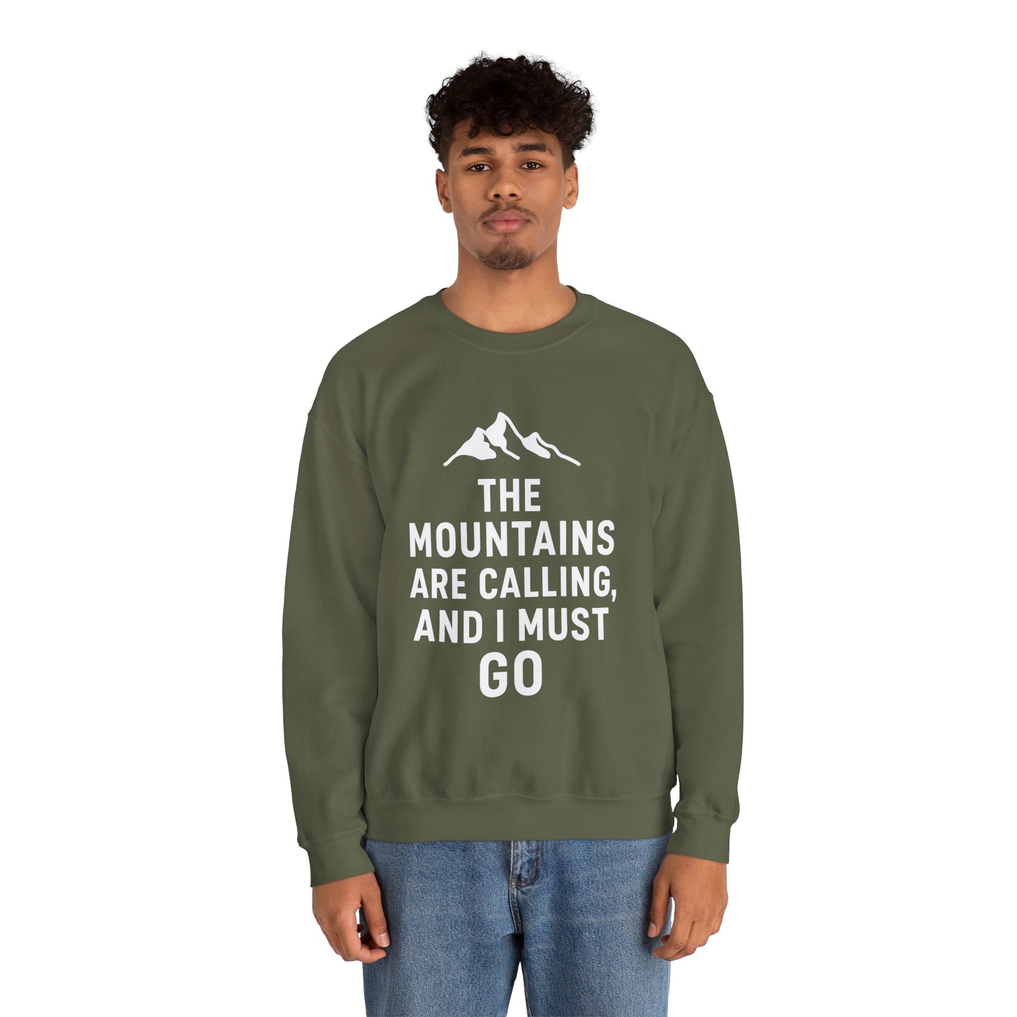Mountain Crewneck Sweatshirt – “The Mountains” Graphic