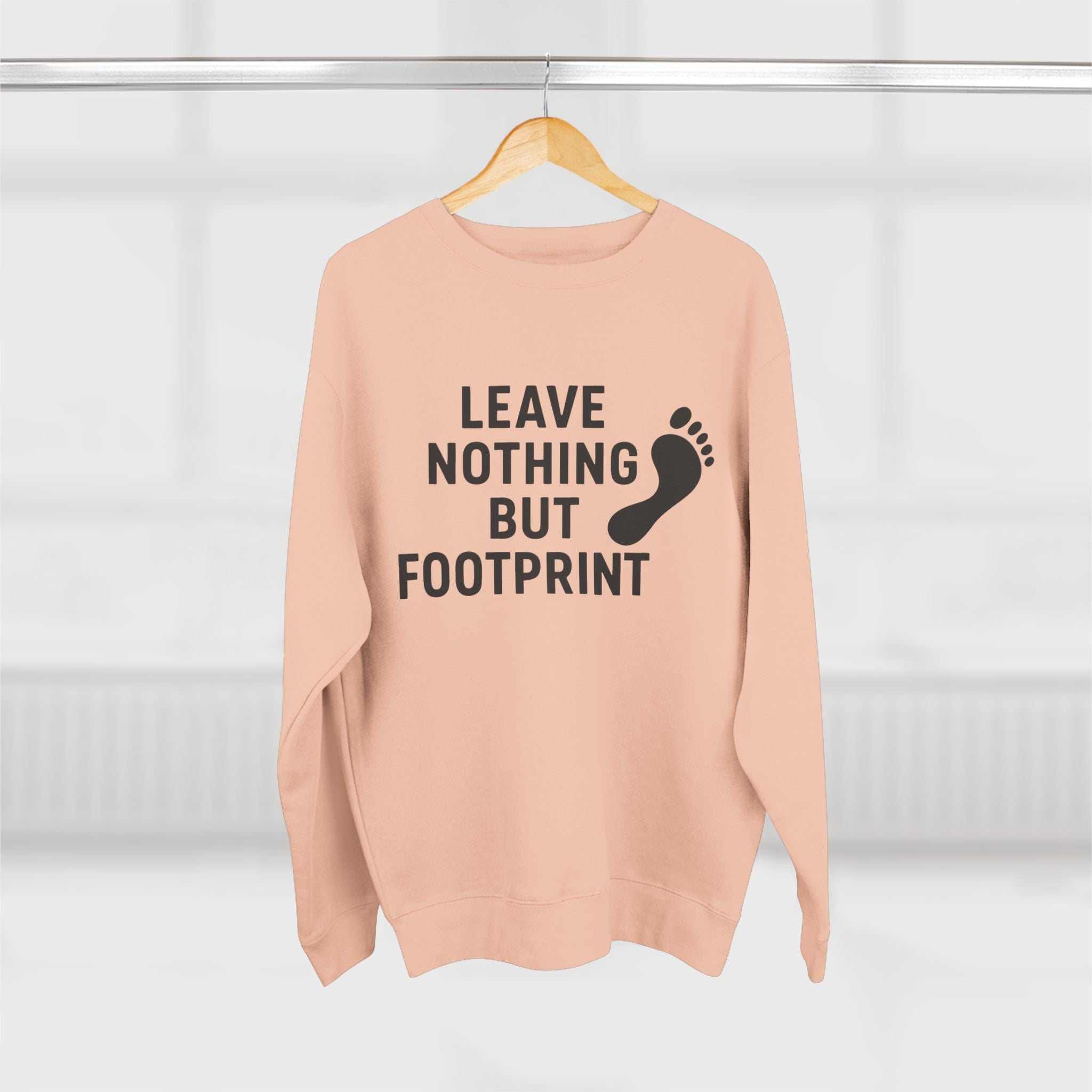 “Leave Nothing But Footprints” Sweatshirt – Wear Your Love for the Planet