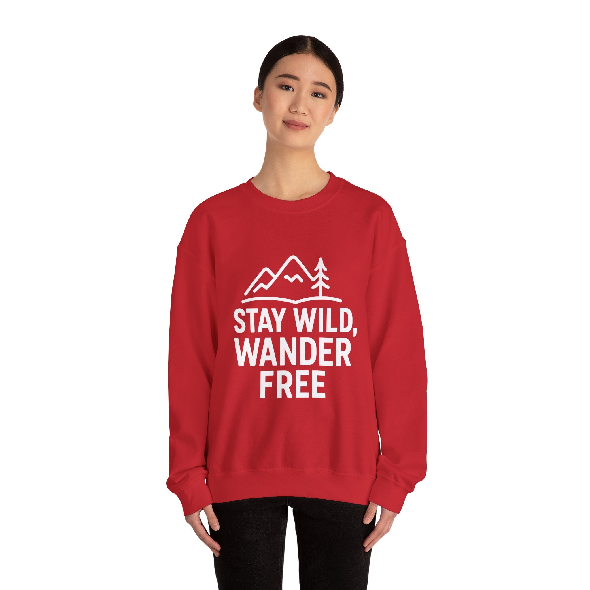 Classic "Stay Wild Wander Free" Crewneck Sweatshirt