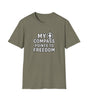 “My Compass Points to Freedom” T-Shirt – For Those Who Choose the Open Road and the Free Spirit