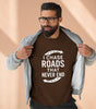 Road-Trip Crewneck Sweatshirt – “I Chase Roads That Never End”
