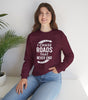 “I Chase Roads That Never End” Crewneck Sweatshirt – For the Wild-Hearted Explorer