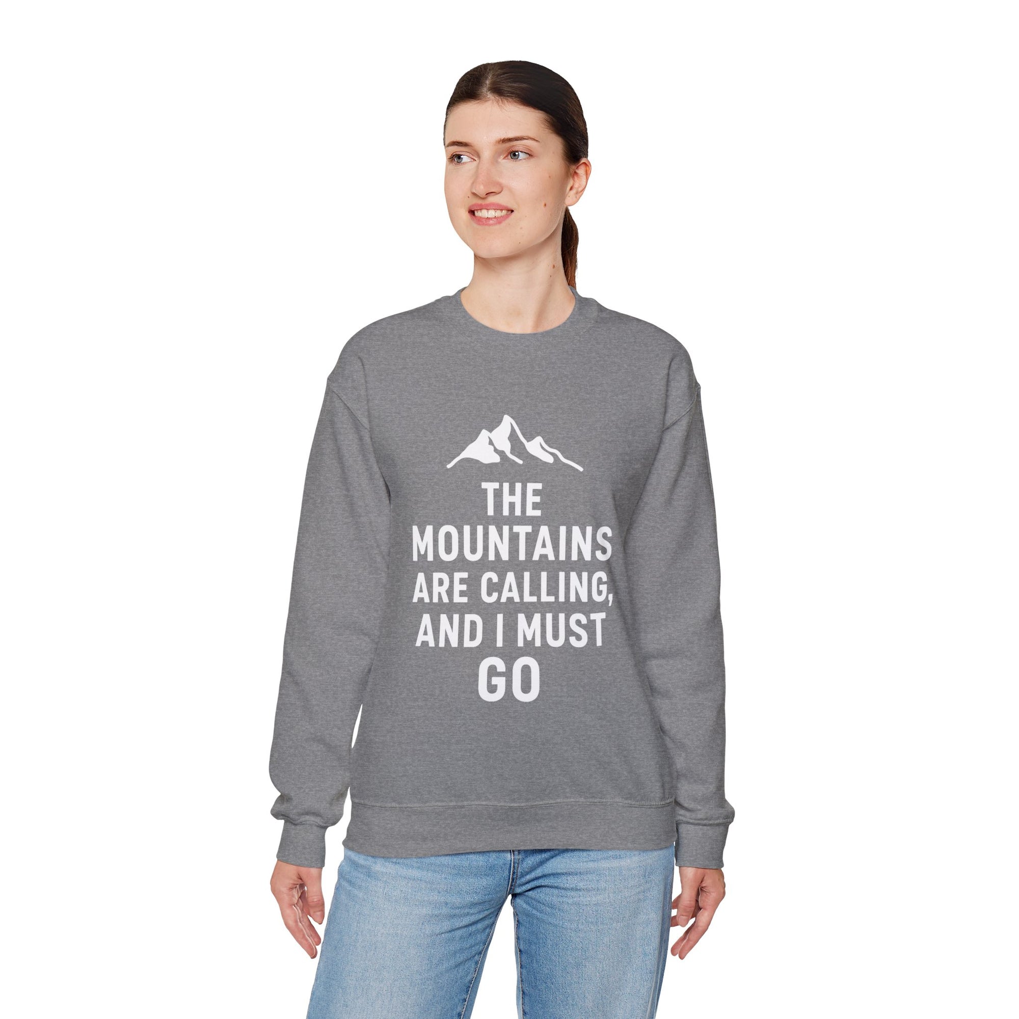 Mountain Crewneck Sweatshirt – “The Mountains” Graphic