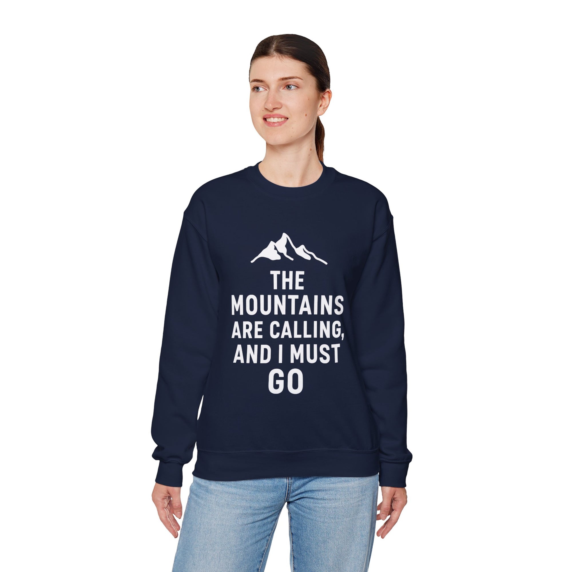 Mountain Crewneck Sweatshirt – “The Mountains” Graphic