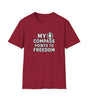 “My Compass Points to Freedom” T-Shirt – For Those Who Choose the Open Road and the Free Spirit