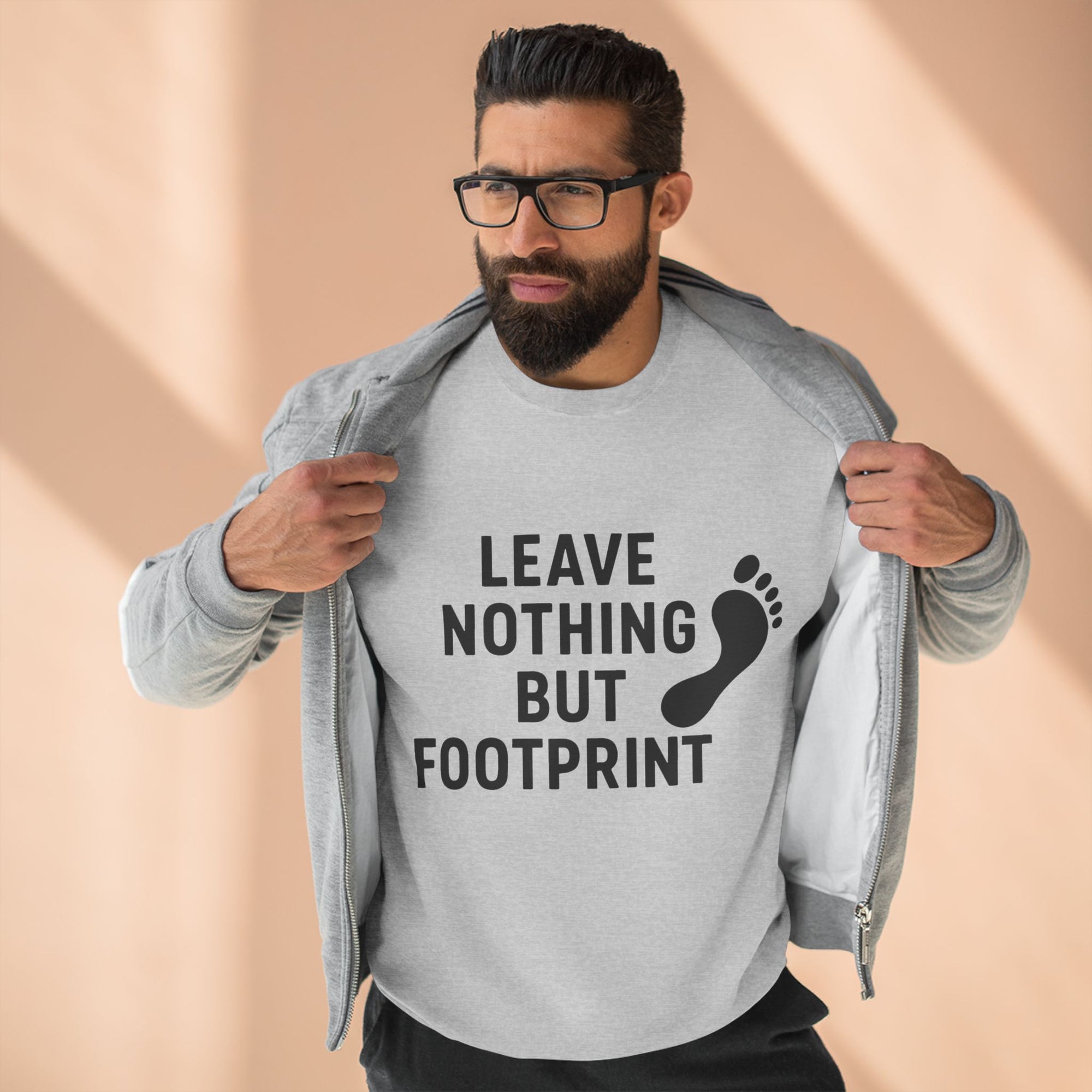 “Leave Nothing But Footprints” Sweatshirt – Wear Your Love for the Planet