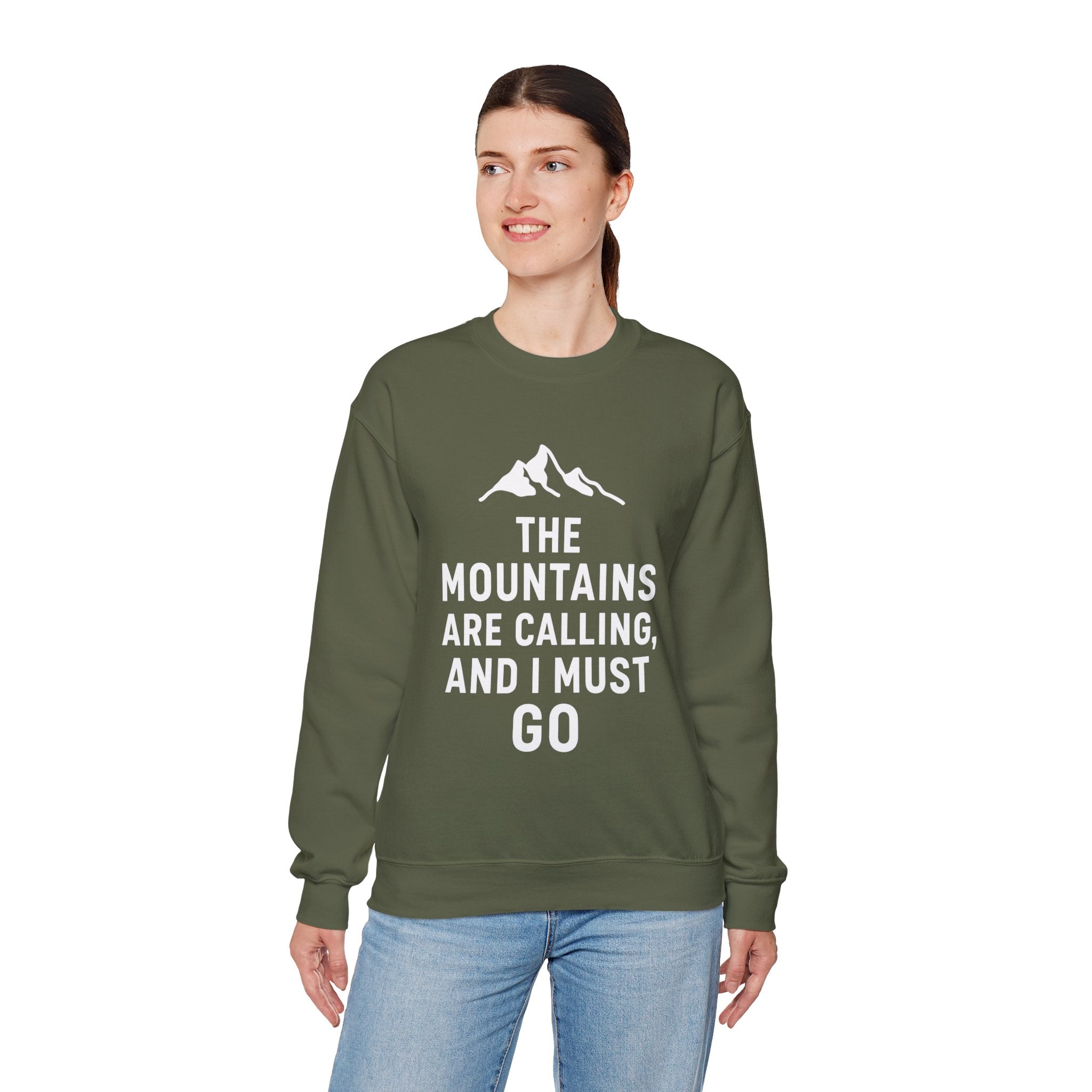Mountain Crewneck Sweatshirt – “The Mountains” Graphic